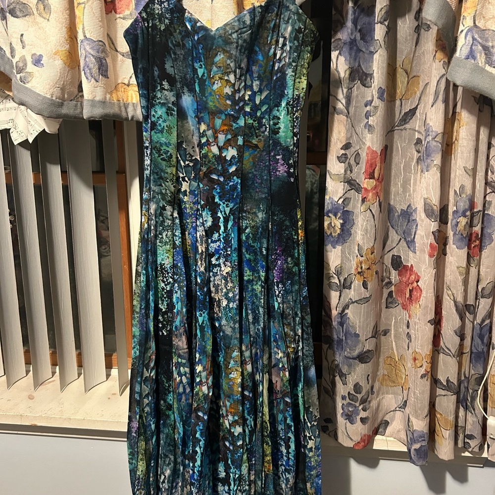 Elegant Multicolor Floral Dress